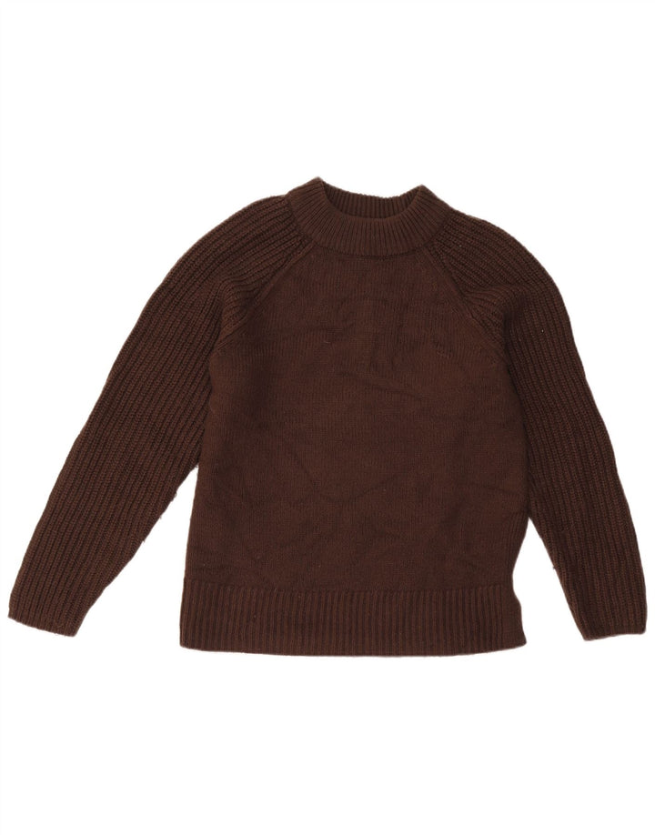 Marks & Spencer Γυναικείο πουλόβερ με λαιμό χελώνα UK 10 Small καφέ ακρυλικό