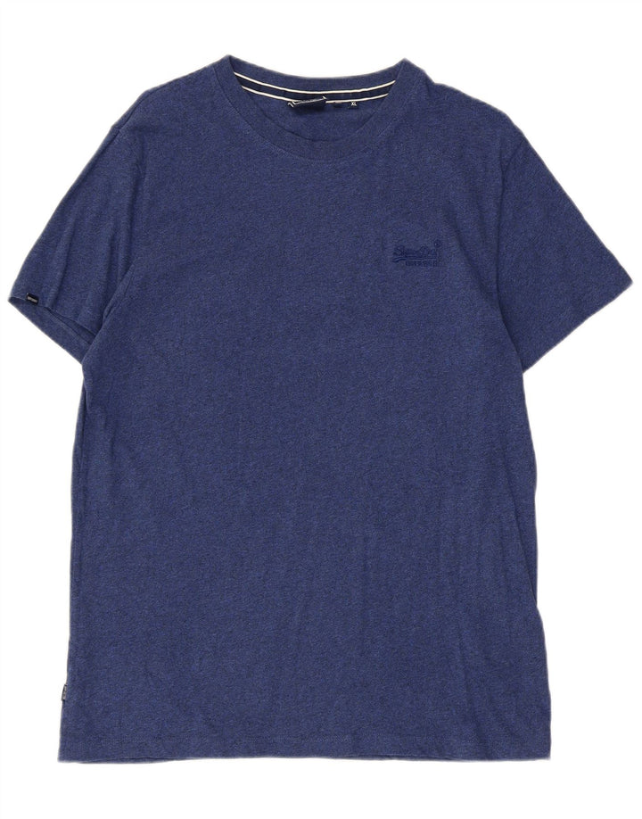 Superdry Ανδρικό T-Shirt Top XL Blue Cotton