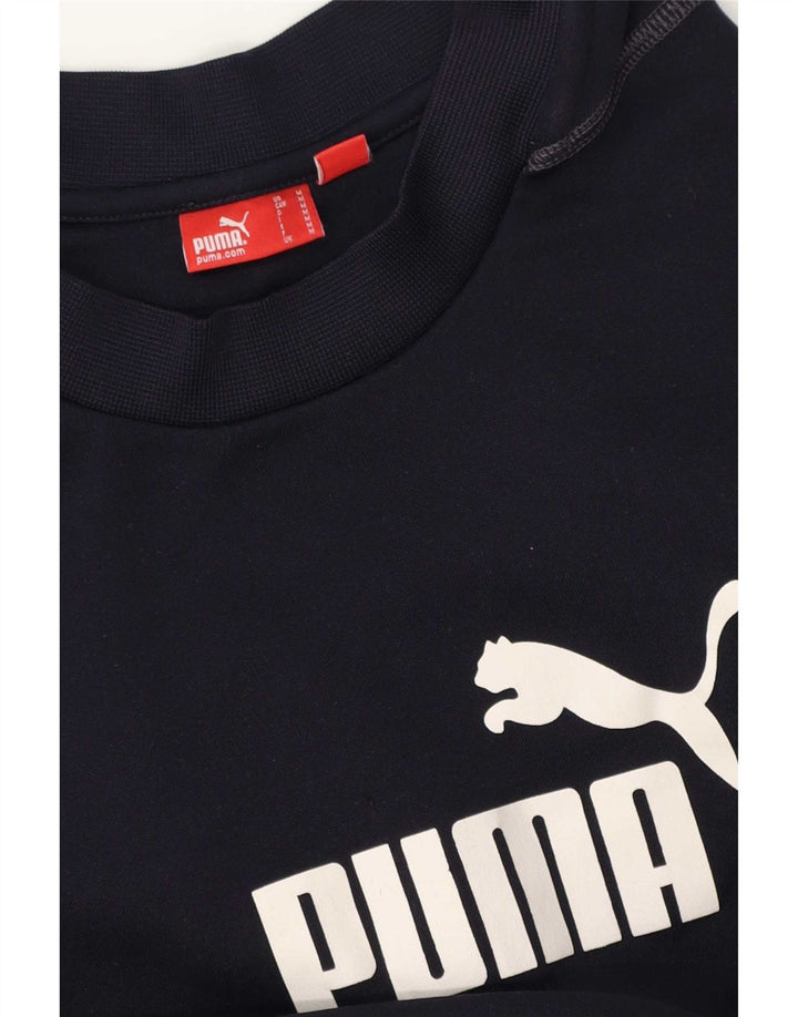 Ανδρικό γραφικό τοπ Puma με μακρυμάνικο μεσαίο μπλε ναυτικό