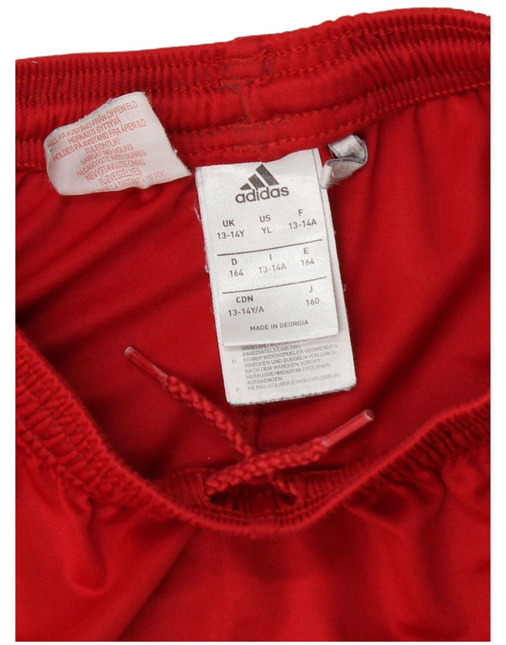 Adidas Boys Climalite Σορτς 13-14 ετών Κόκκινο Πολυεστέρας