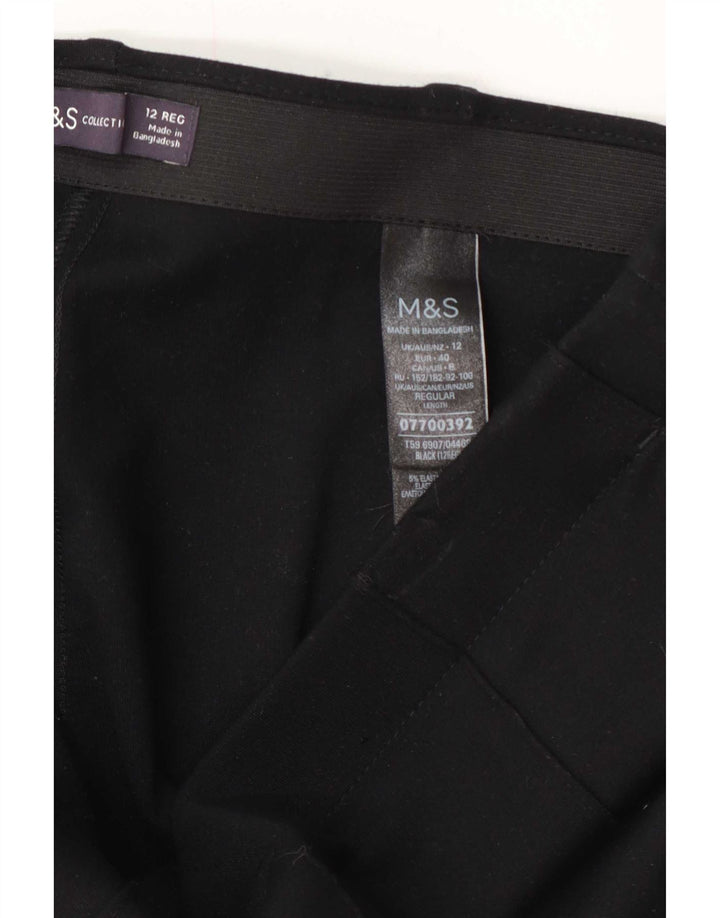 Marks & Spencer Γυναικείο ίσιο παντελόνι UK 12 Medium W32 L30 Μαύρο