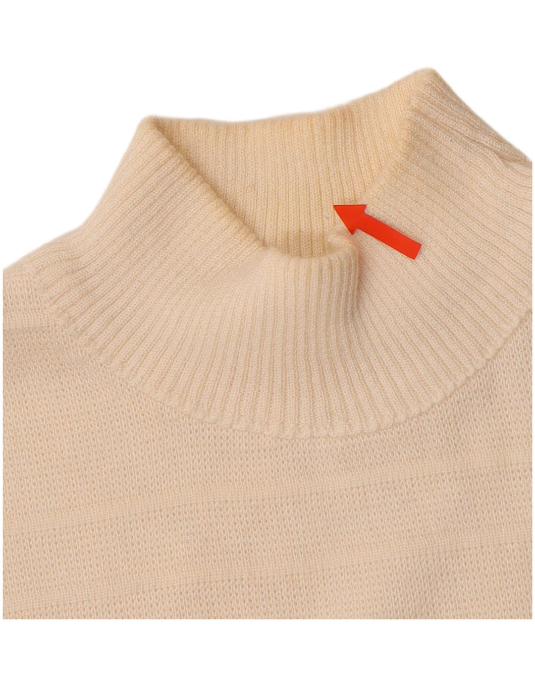 Γυναικείο πουλόβερ με λαιμό χελώνα VINTAGE UK 16 Large White