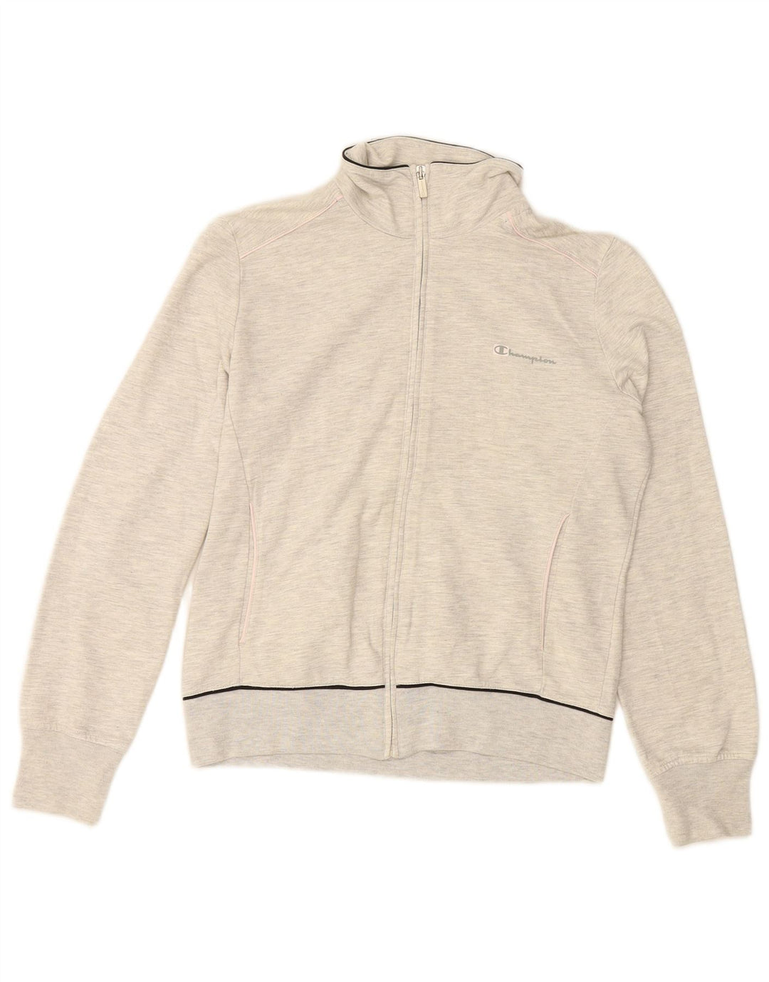 CHAMPION Γυναικεία φόρμα Crop Top Jacket UK 14 Large Grey Flecked Cotton