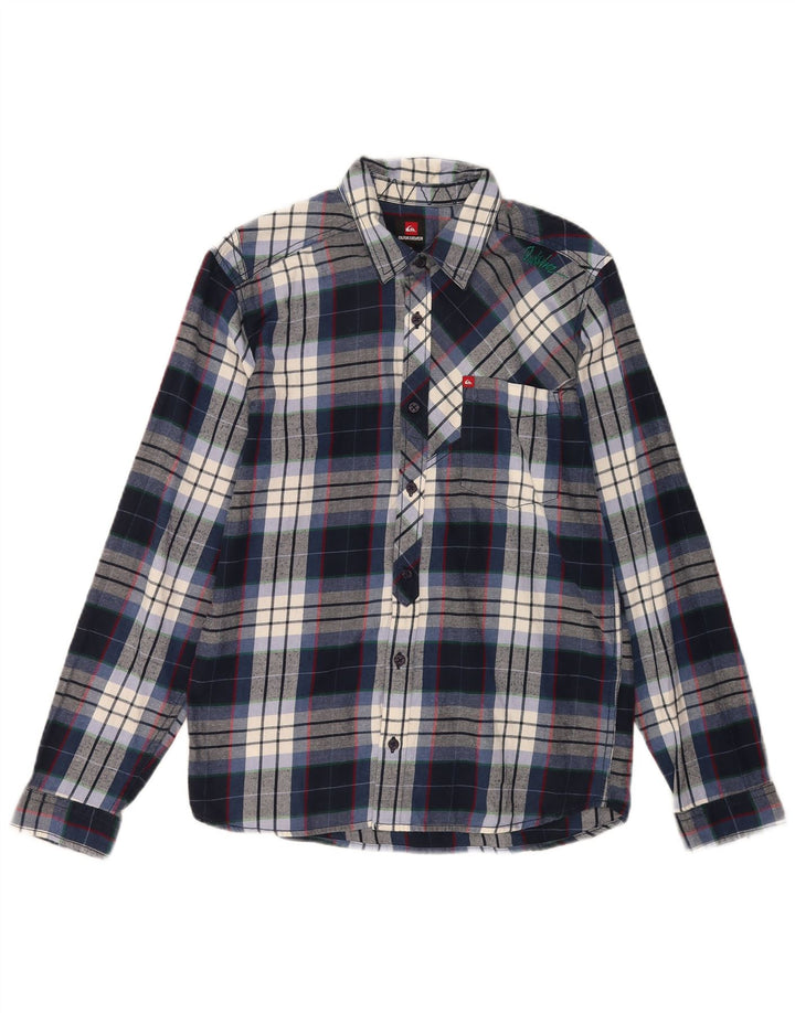 Quiksilver Boys Flannel πουκάμισο 15-16 ετών Navy Blue Check