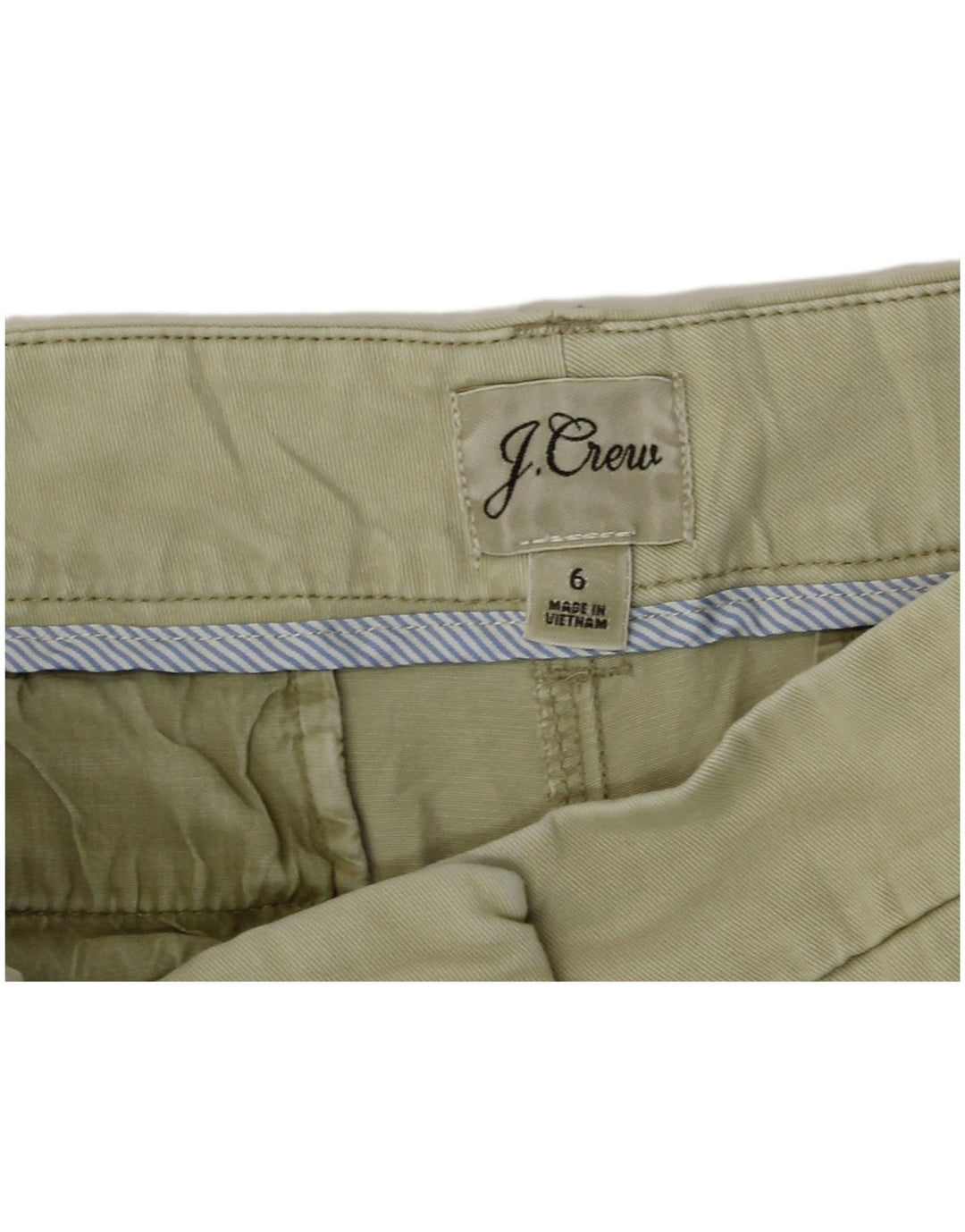 J. Crew Γυναικείο σορτς Chino US 6 Medium W30 Χακί βαμβακερό