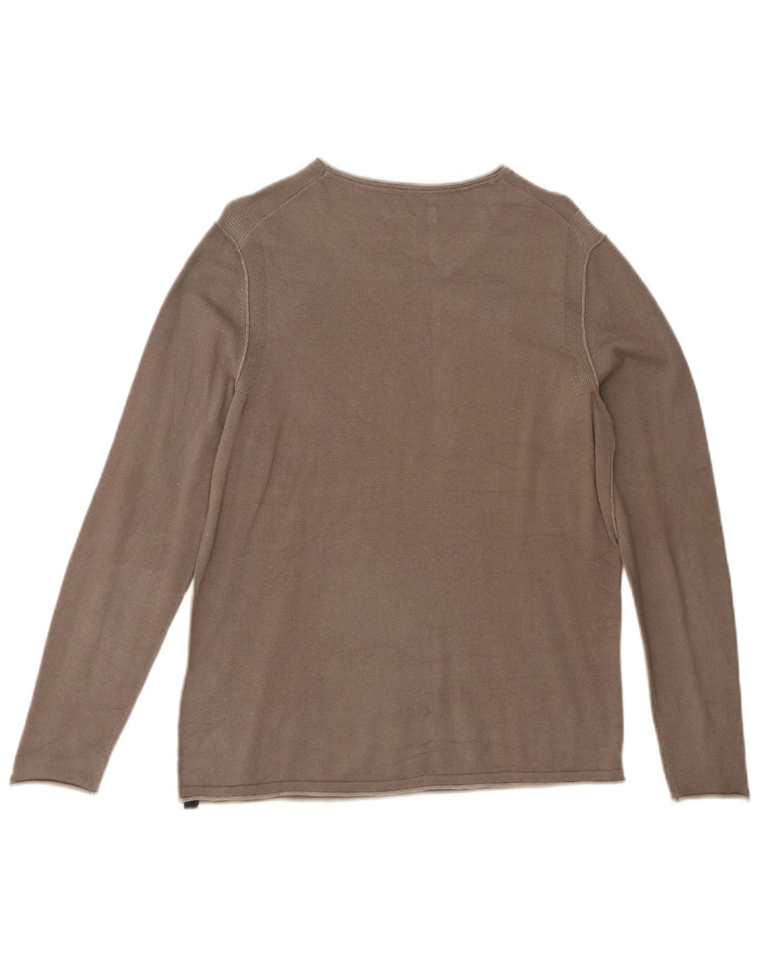 CALVIN KLEIN JEANS Womens Top Long Sleeve UK 14 Medium Grey Cotton