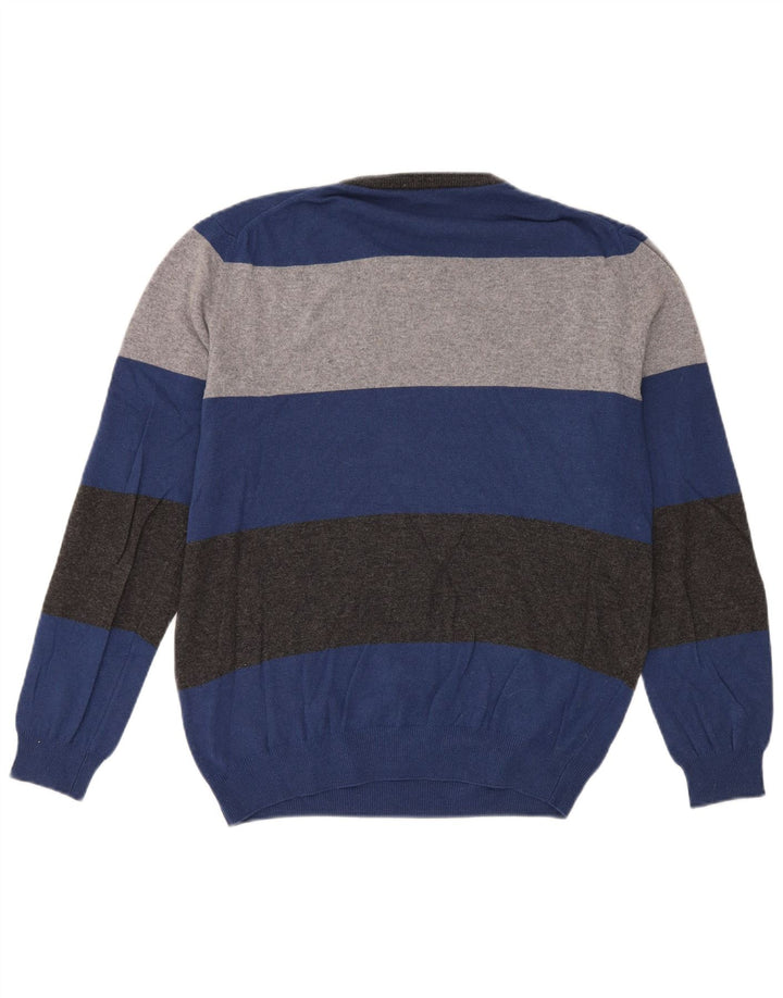 Ανδρικό πουλόβερ Harmont & Blaine Crew Neck Jumper Μεγάλο μπλε ριγέ πολυαμίδιο