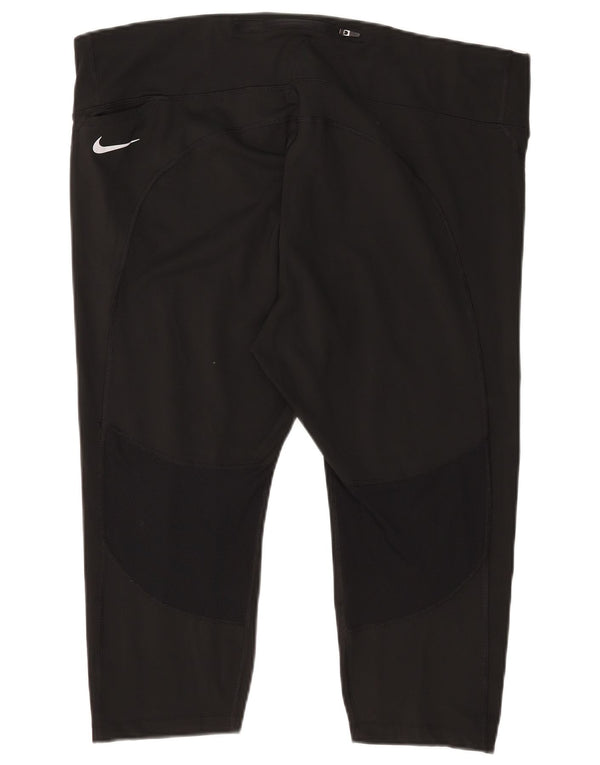 Nike γυναικεία κολάν Capri Fit UK 22 3XL μαύρο πολυεστέρα