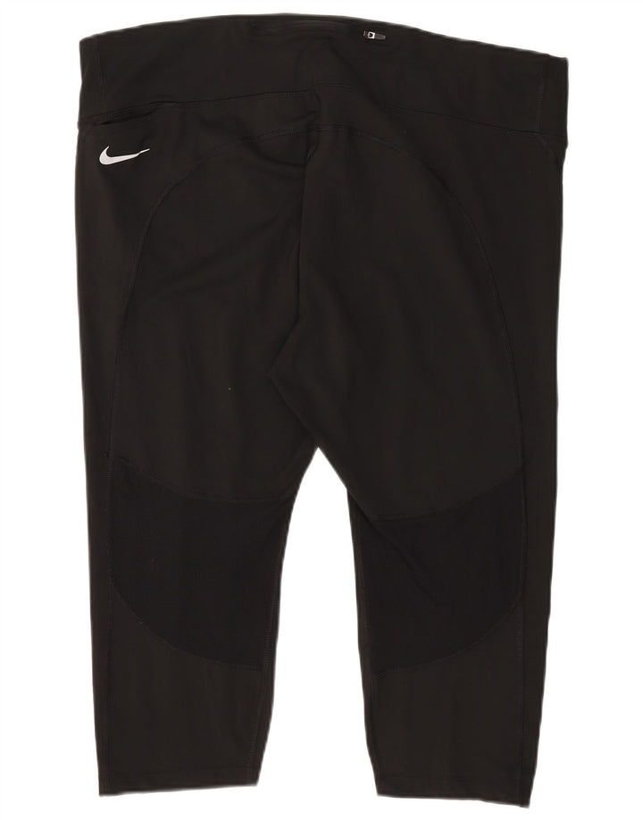 Nike γυναικεία κολάν Capri Fit UK 22 3XL μαύρο πολυεστέρα