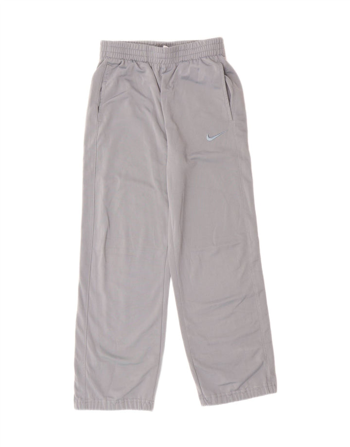NIKE Boys Tracksuit Trousers 10-11 Years Medium Grey Polyester