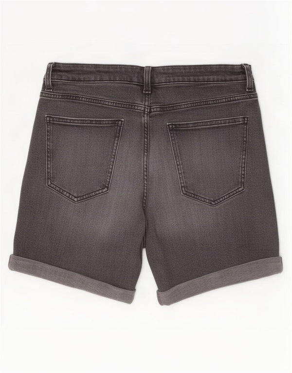 Marks & Spencer Γυναικείο τζιν σορτς UK 12 Medium W30 μαύρο βαμβακερό