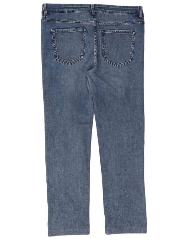 Marks & Spencer Γυναικεία Straight Jeans UK 14 Large W32 L27 Blue Cotton