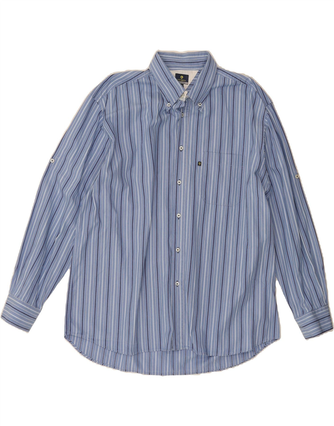NAVIGARE Mens Shirt 2XL Blue Striped Vintage Navigare and Second-Hand Navigare from Messina Hembry 