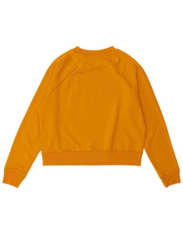 Vans Womens Crop Graphic Oversized Φούτερ Jumper UK 6 XS Yellow