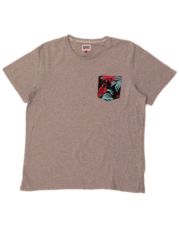 Tommy Hilfiger Γυναικείο T-Shirt Top UK 20 2XL Γκρι βαμβακερό