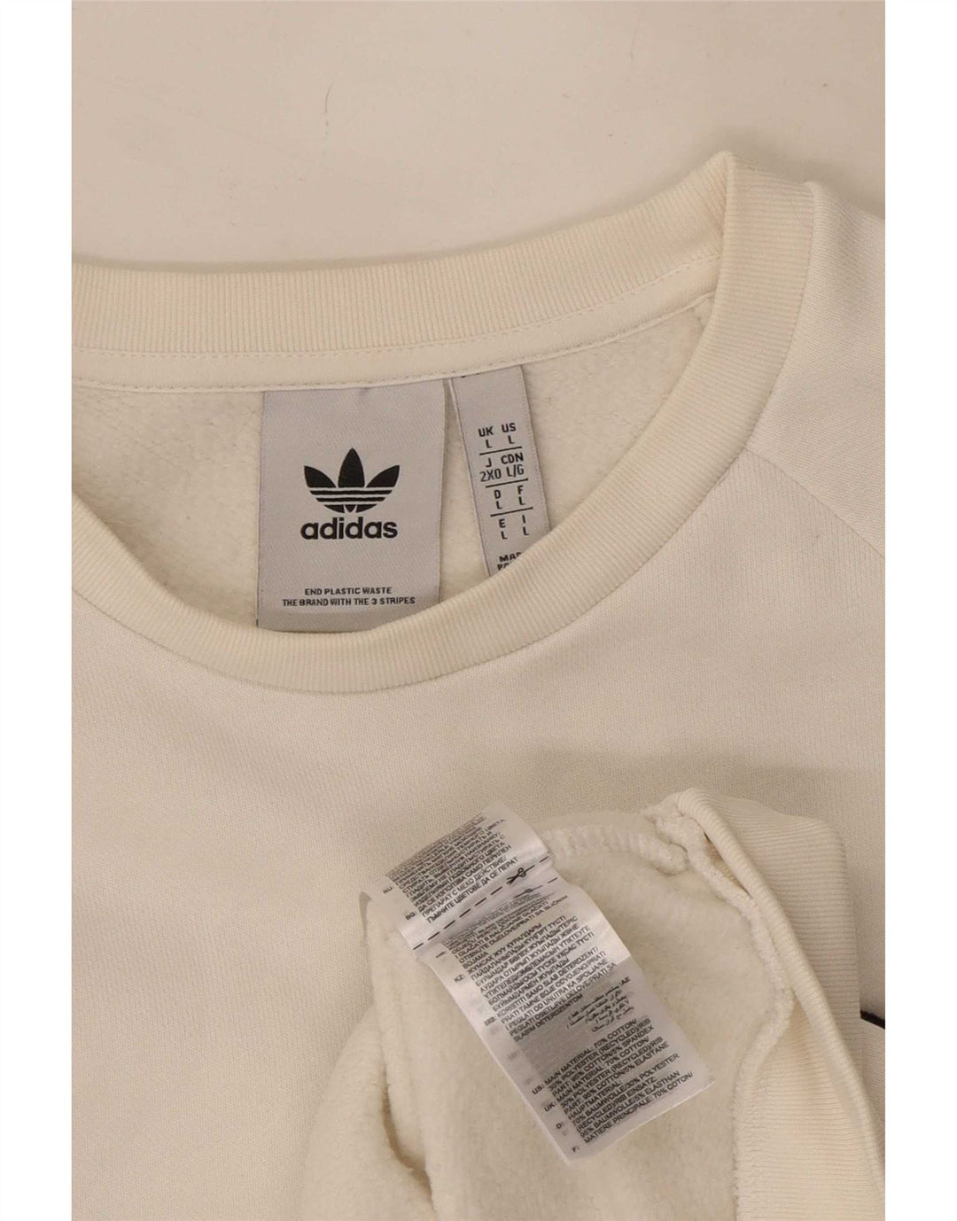 Ανδρικό φούτερ Adidas Jumper μεγάλο λευκό βαμβακερό