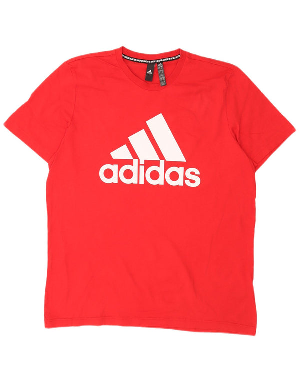Ανδρικό γραφικό T-Shirt Adidas Top XL Κόκκινο βαμβακερό