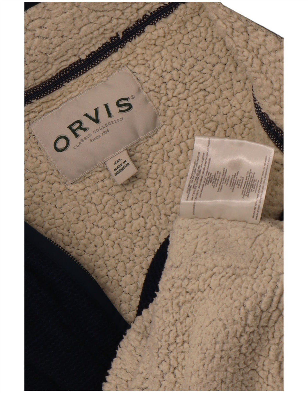 Ανδρικό φούτερ Sherpa με φερμουάρ Orvis Jumper 2XL Navy Blue Polyester