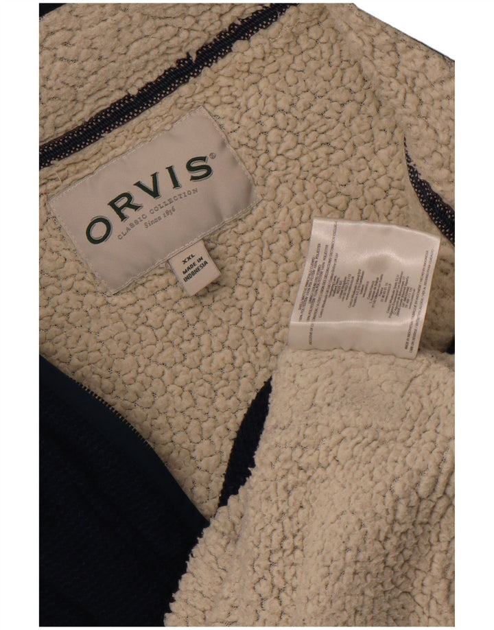 Ανδρικό φούτερ Sherpa με φερμουάρ Orvis Jumper 2XL Navy Blue Polyester