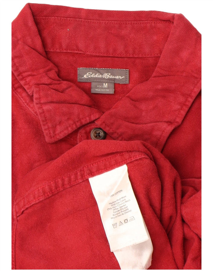Ανδρικό φανελένιο πουκάμισο Eddie Bauer, μεσαίο κόκκινο βαμβακερό