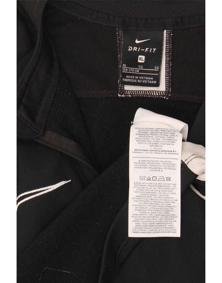 Φόρμα Nike Boys Dri Fit με φερμουάρ πουλόβερ φόρμα 13-14 ετών XL Μαύρο