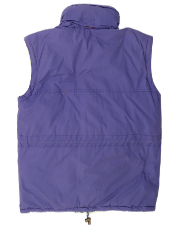 Vintage ανδρική κουκούλα με αναστρέψιμη επένδυση Gilet UK 40 Large Purple Colourblock