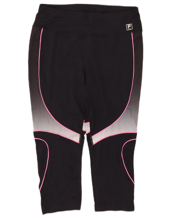 Fila Γυναικεία κολάν Capri UK 14 Large Black Colourblock Πολυεστέρας