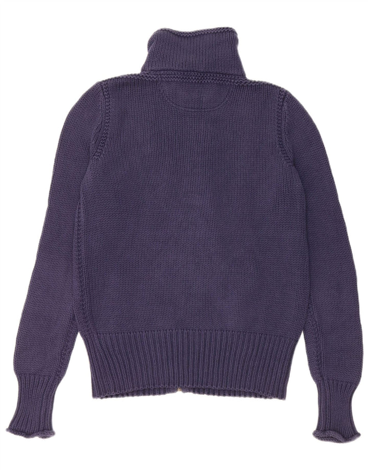 RALPH LAUREN Γυναικείο πουλόβερ ζακέτα UK 14 Medium Navy Blue Cotton