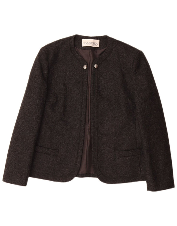 EASTEX Γυναικείο ανοιχτό σακάκι UK 12 Medium Grey New Wool