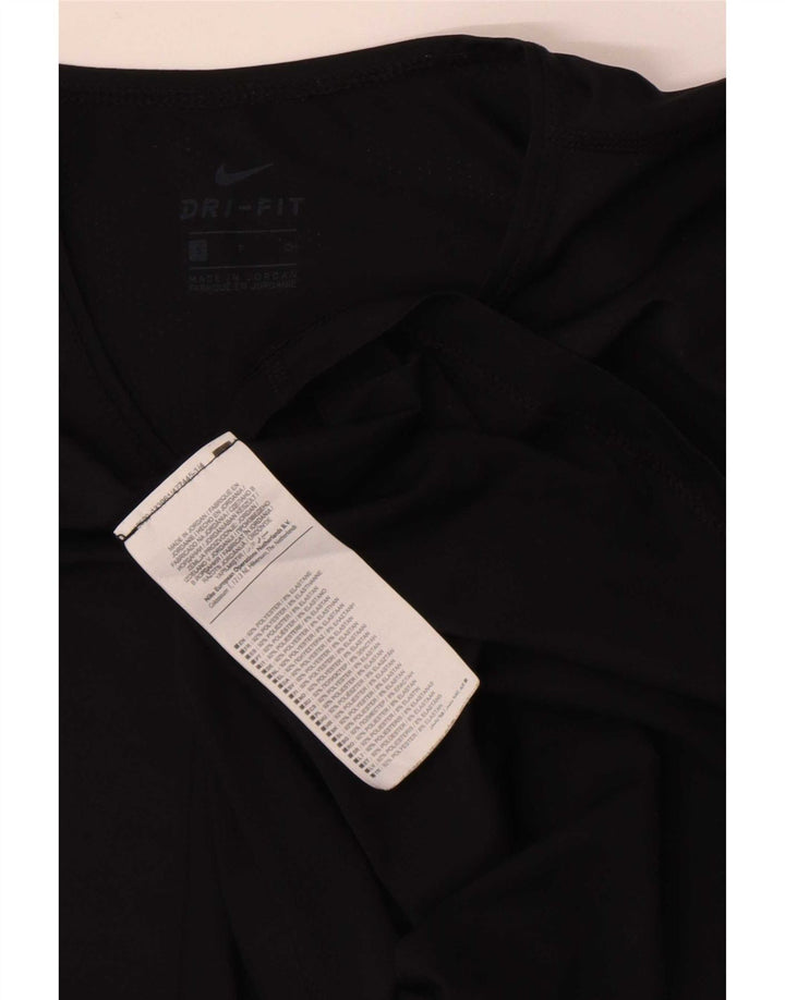 Γυναικείο μπλουζάκι Nike Dri Fit Top UK 10 Small Black Polyester