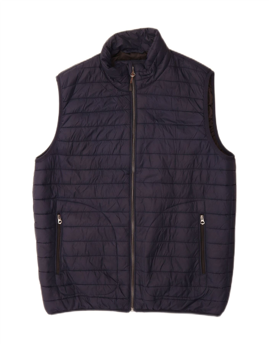 Zara ανδρική επένδυση Gilet UK 38 Medium Navy Blue Nylon