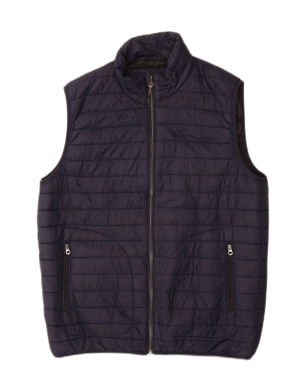 Zara ανδρική επένδυση Gilet UK 38 Medium Navy Blue Nylon