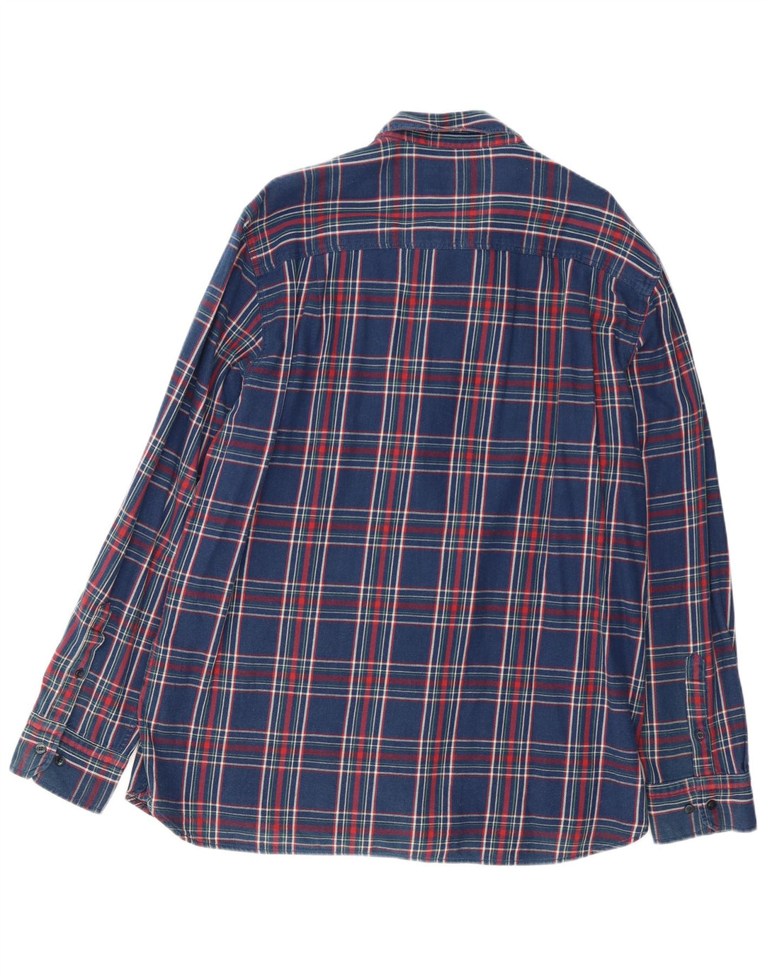 MARLBORO CLASSICS Ανδρικό φανελένιο πουκάμισο 3XL Navy Blue καρό βαμβακερό