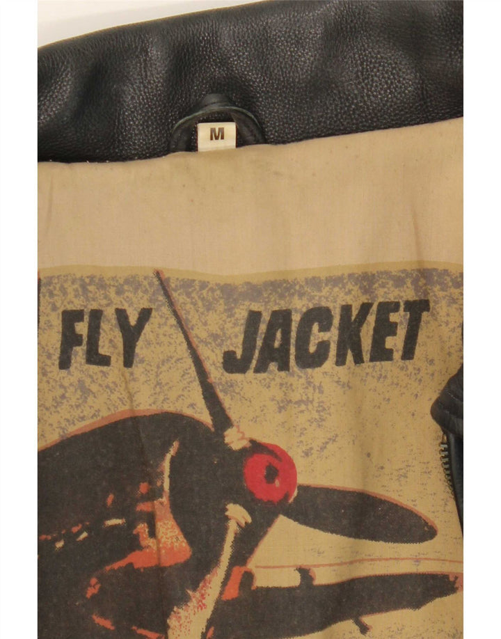 Fly Γυναικείο Δερμάτινο Μπουφάν UK 14 Medium Black Leather
