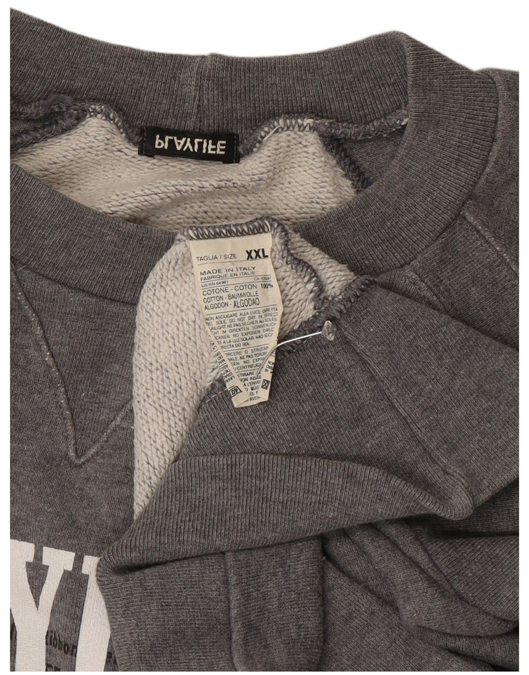 Ανδρικό γραφικό φούτερ Playlife Jumper 2XL Γκρι βαμβακερό