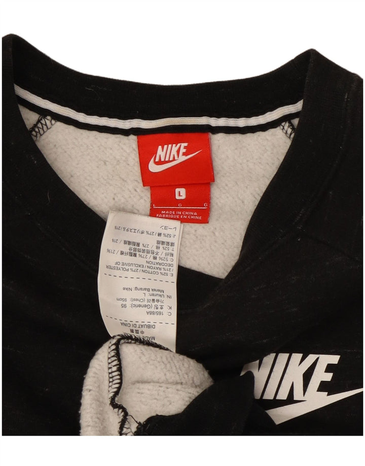 Γυναικείο φούτερ Nike Jumper UK 16 Μεγάλο βαμβακερό μαύρο φλιτζάνι