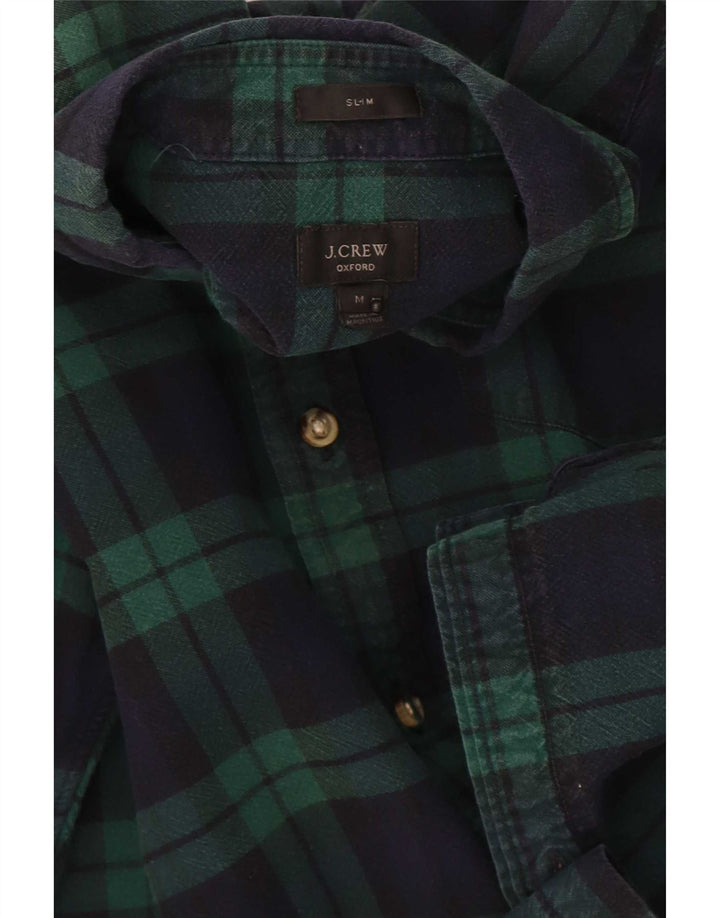 J. Crew Ανδρικό πουκάμισο Oxford Slim Flannel με μεσαίο πράσινο Check