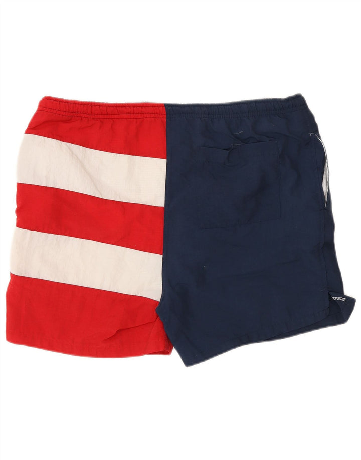 Vintage ανδρικό γραφικό σορτς κολύμβησης μεσαίο πολύχρωμο πολύχρωμο νάιλον