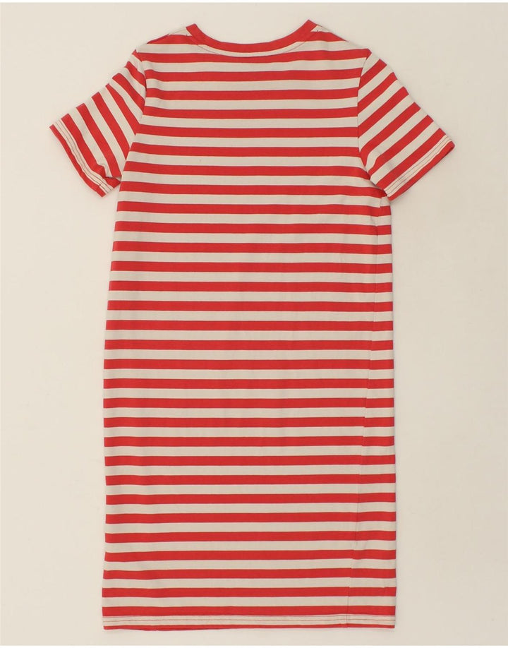 JOULES Womens T-Shirt Dress UK 8 Small  Red Striped Cotton | Vintage Joules | Thrift | Second-Hand Joules | Used Clothing | Messina Hembry 