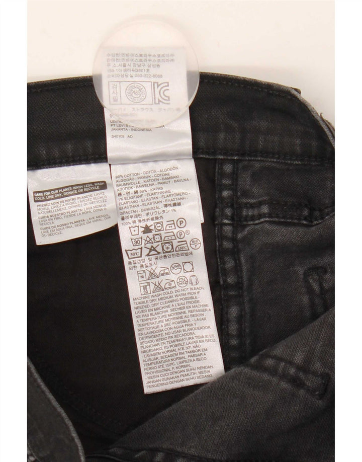 Γυναικείο Slim Jeans Levi's W30 L29 μαύρο βαμβακερό