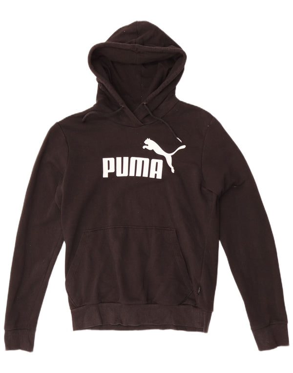Puma Γυναικείο Γραφικό Hoodie Jumper UK 10 Small Black