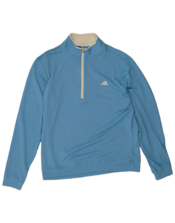 Ανδρική φόρμα πουλόβερ με φερμουάρ Adidas Top Medium Blue Polyester