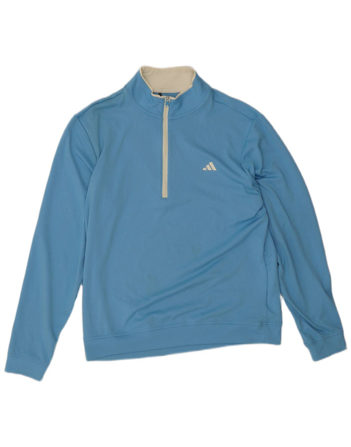 Ανδρική φόρμα πουλόβερ με φερμουάρ Adidas Top Medium Blue Polyester
