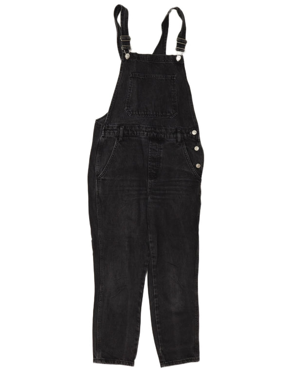 Topshop Γυναικεία Dungarees Slim Jeans UK 8 Small W27 L26 Γκρι βαμβακερό