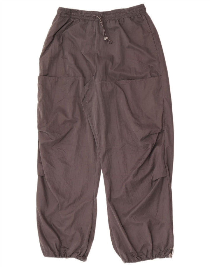 Zara Γυναικεία φόρμα Cargo Παντελόνια Joggers UK 14 Large Grey Polyester