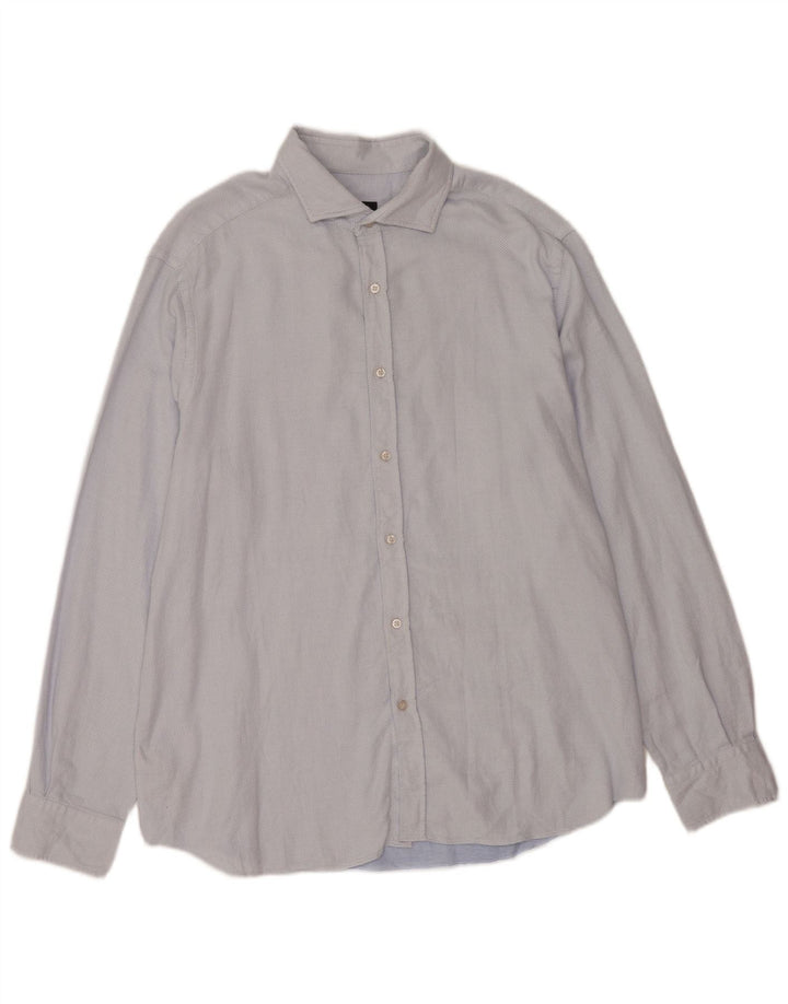 Ανδρικό πουκάμισο Massimo Dutti 2XL Βαμβακερό με μπλε στίγματα