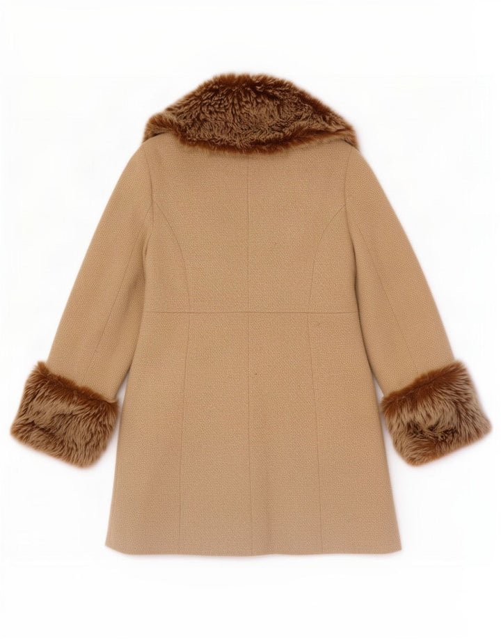 Topshop Γυναικείο Πανωφόρι UK 12 Medium Beige Colourblock Polyester