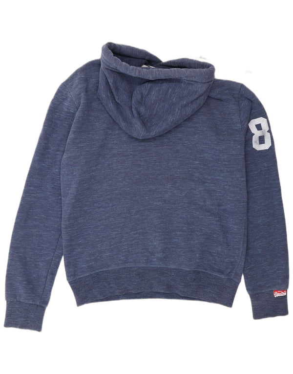 Ανδρικό γραφικό κουκούλα Superdry, βαμβακερό, μεσαίο μπλε ναυτικό