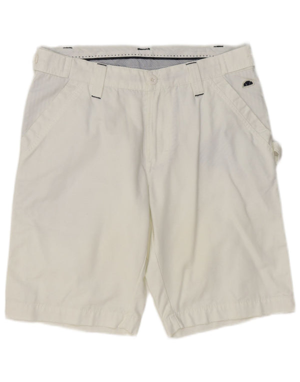 Ανδρικό σορτς Chino ELLESSE IT 48 Medium W32 Λευκό βαμβακερό