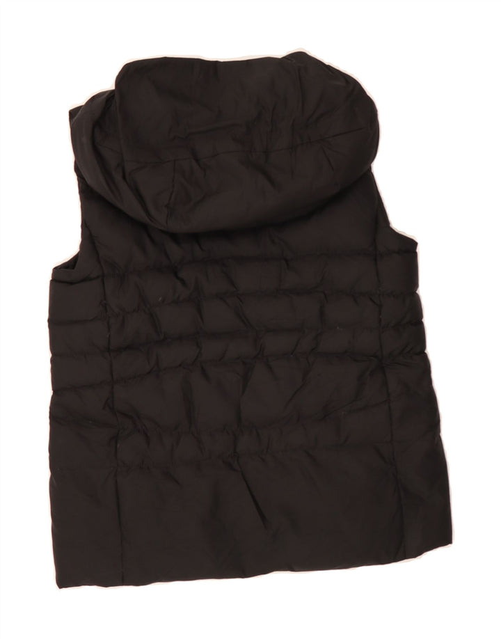 MICHAEL KORS Womens Hooded Padded Gilet UK 10 Small Black Polyester Vintage Michael Kors and Second-Hand Michael Kors from Messina Hembry 